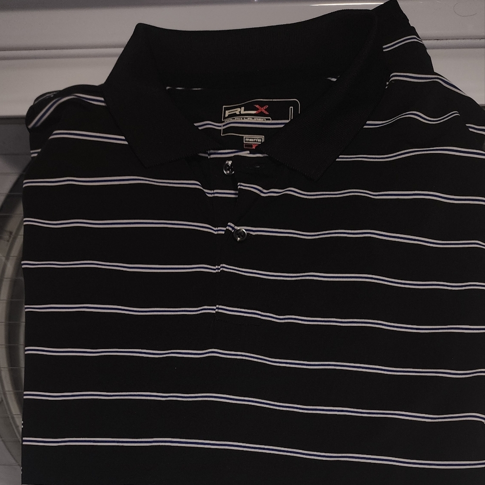 Men's RLX Golf Polo.  Multi-striped. Size Large.